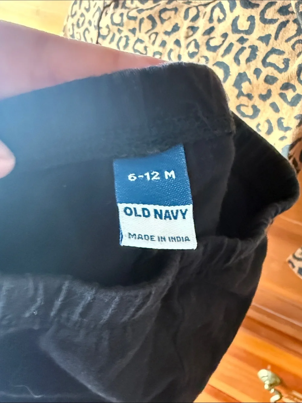 Old Navy Leopard Print Long-Sleeve Bodysuit with Black Leggings